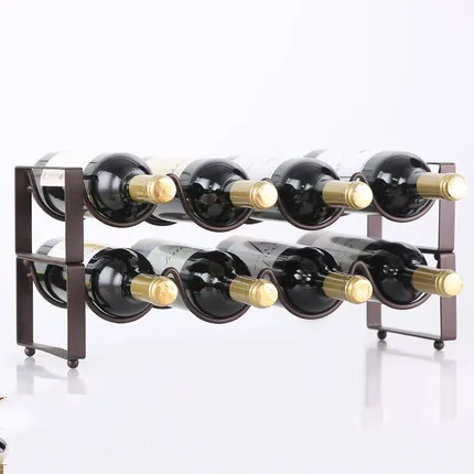 Stackable Wine Bracket Ornaments Bottle Rack Cabinet