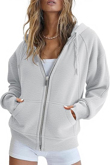 Women’s zip up crop sweatshirt