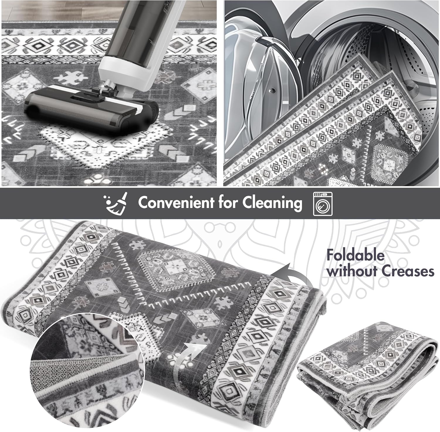 Boho Kitchen Rugs Sets 4 Piece With Runner Floral Kitchen Floor Mat Carpet Farmhouse Kitchen Rugs And Mats Non Skid Washable Runner Rug For Kitchen Floor Sink 4