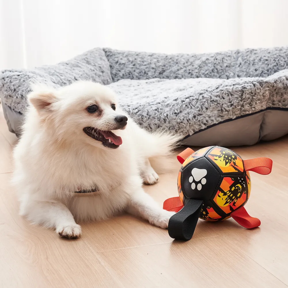 Dog Soccer Balls Toy with Sraps Halloween Christmas Gift