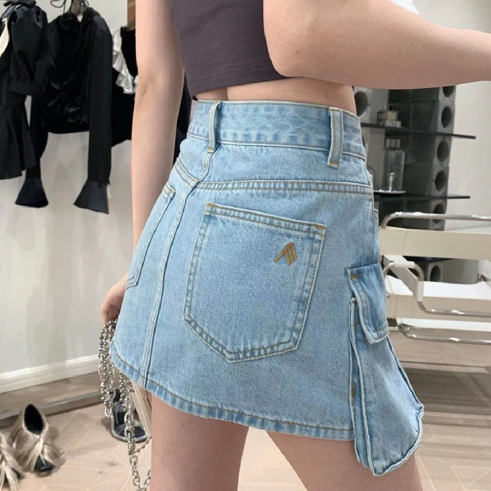 Women's Work Clothes Pocket Denim Skirt - Image 2