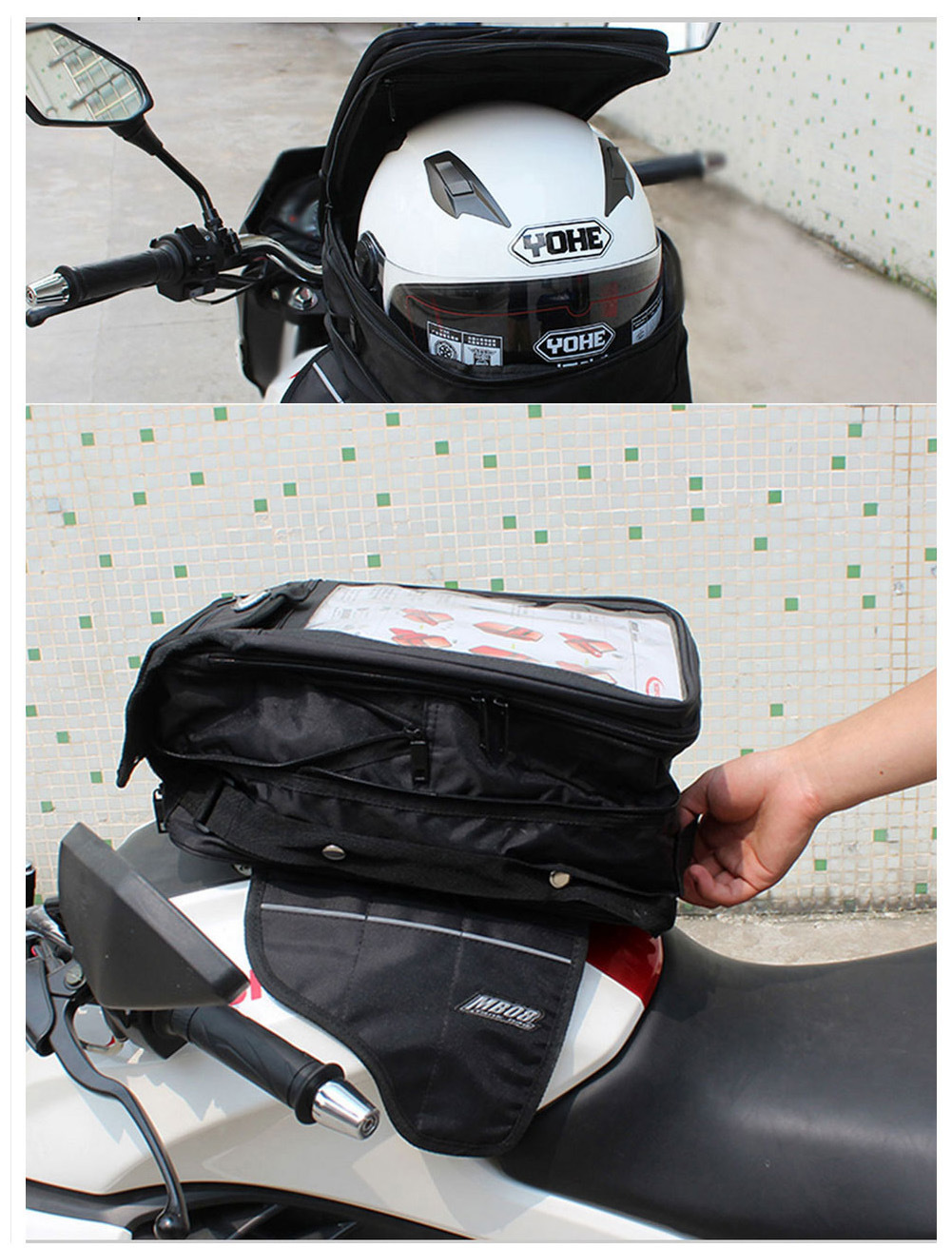 Black Motorcycle Accessories Carrying Luggage — foto 5