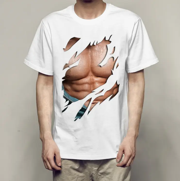 Personalized Men's Round Neck Print Short Sleeves