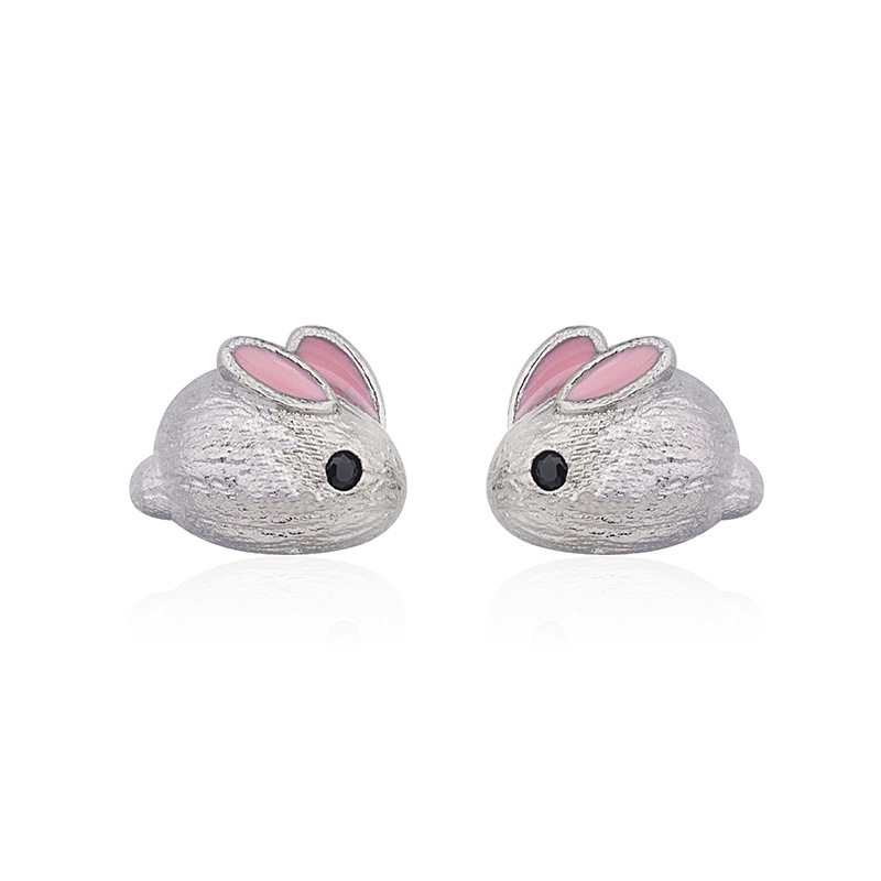 Zodiac Sign Little Mouse Earrings Female Little Girl Heart