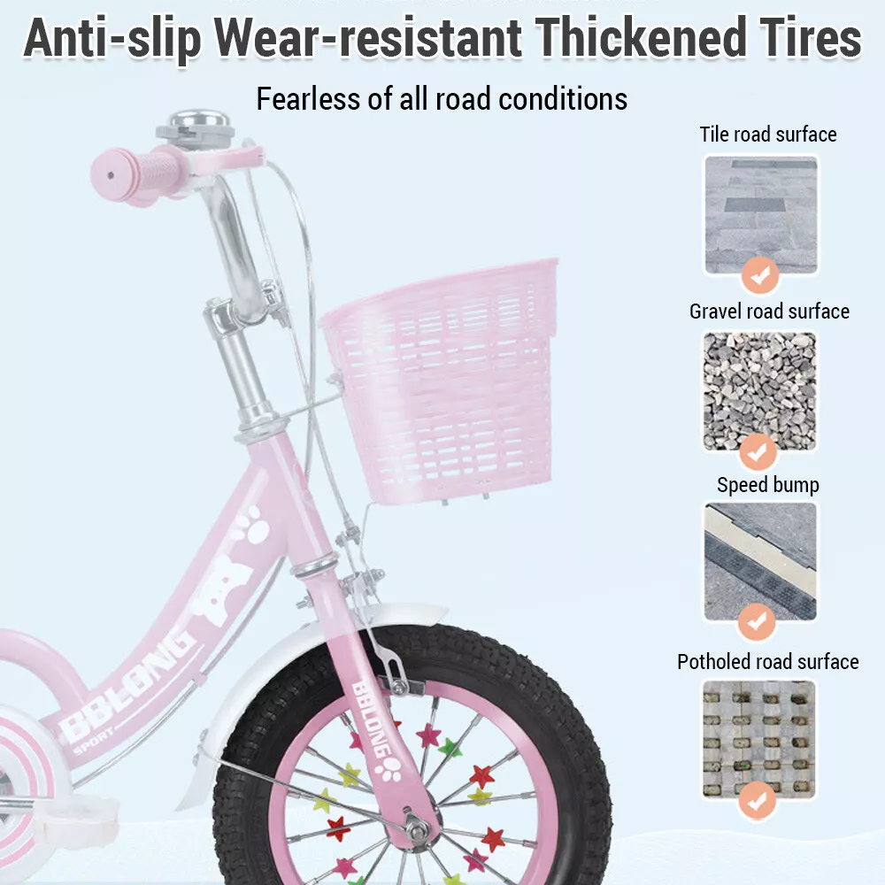 12-16Inch Kids Bike For 2-10 Years Old Children Girls Bicycle Cycling Stabiliser — image 8