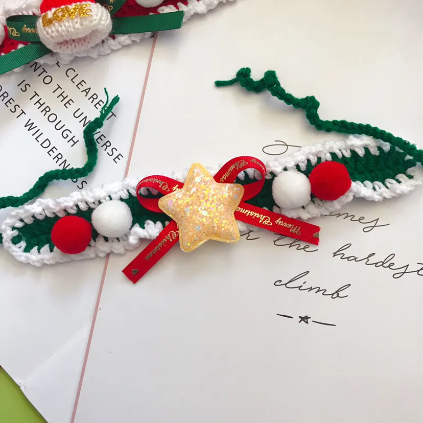 Wool Pet Collar Hand Woven Collar Christmas Pet Accessories – image 5