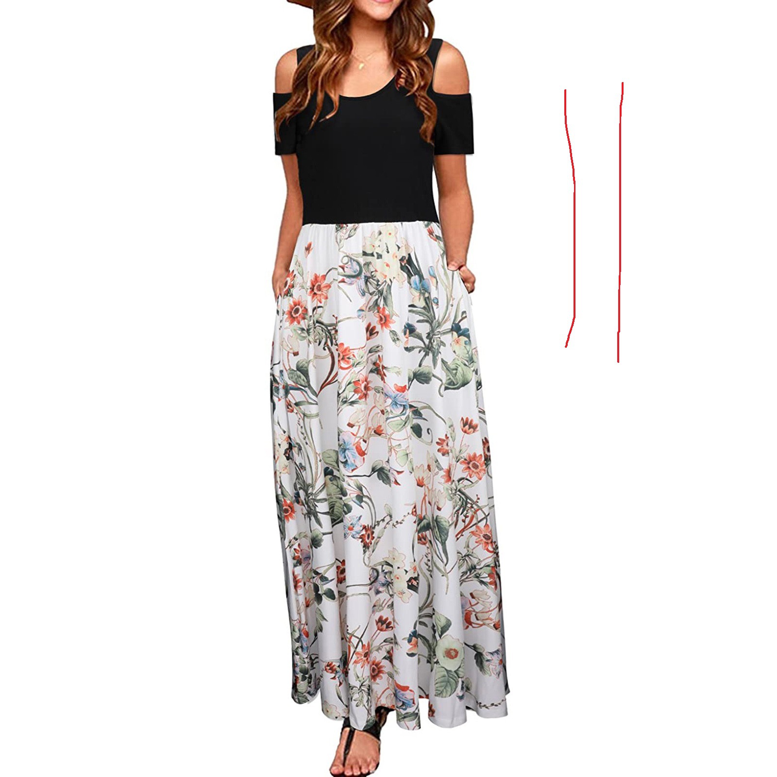 European And American Fashion New Print Women's Suspender Dress White Green Safflower - Shop at LoveMi