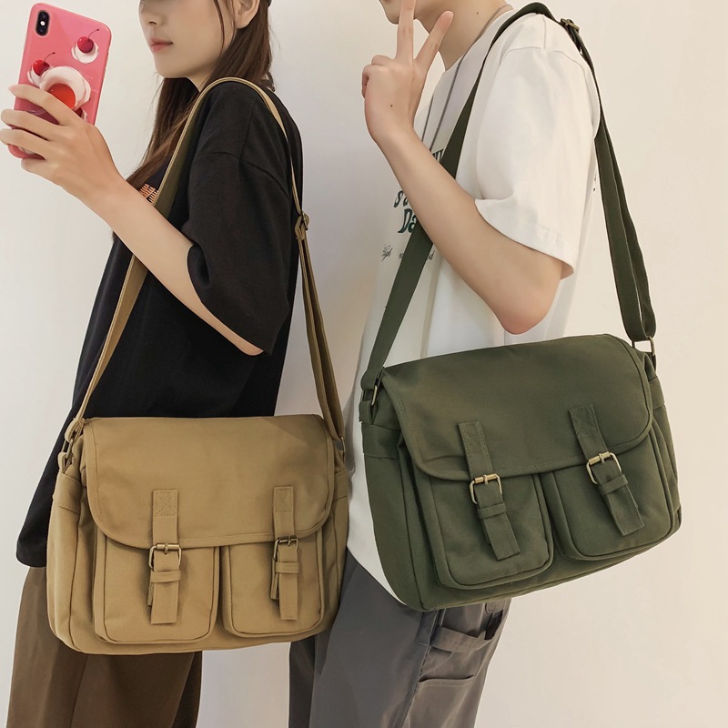 Title 3, Fashion Double-pocket Lock Satchel