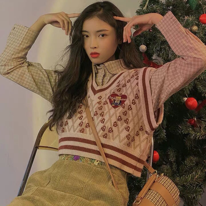 All Match Loose And Thin V Neck Cropped Top