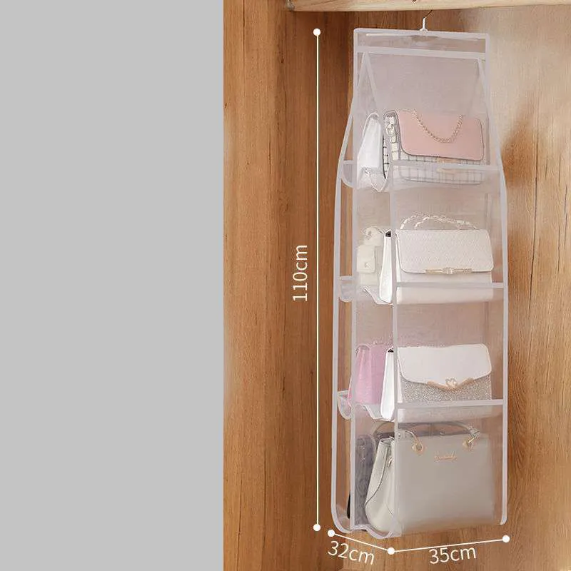 Hanging Storage Artifact In Double-sided Three-dimensional Dormitory Wardrobe - Grey