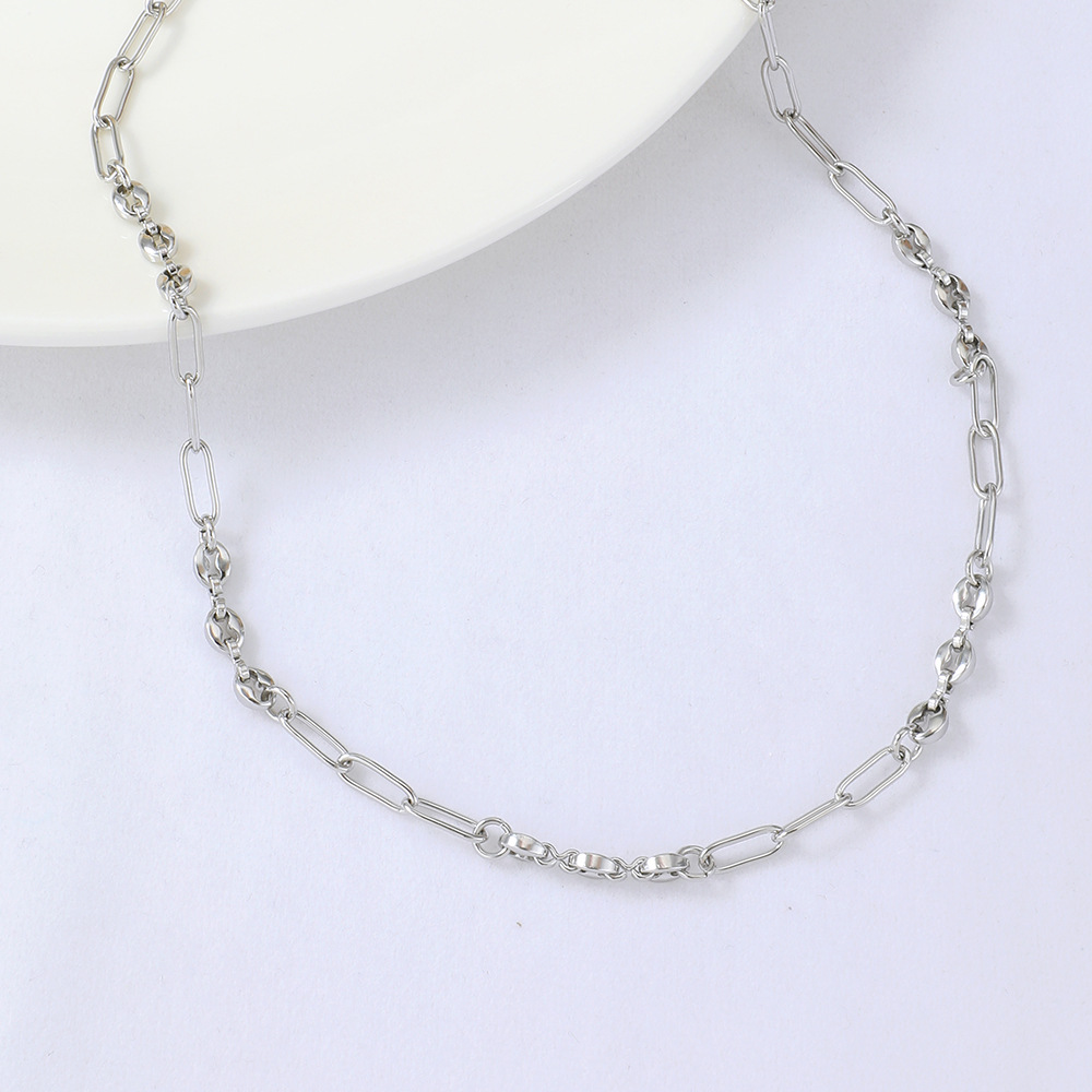 Personalized Stainless Steel Pig Nose Chain Necklace