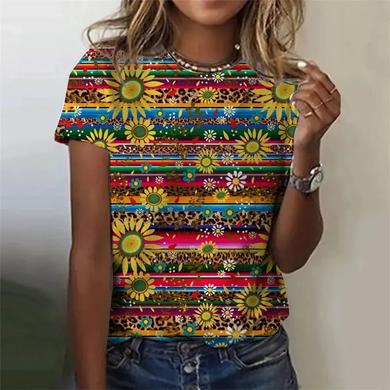 Summer New Women's 3D Digital Print Tshirt Creative Animal