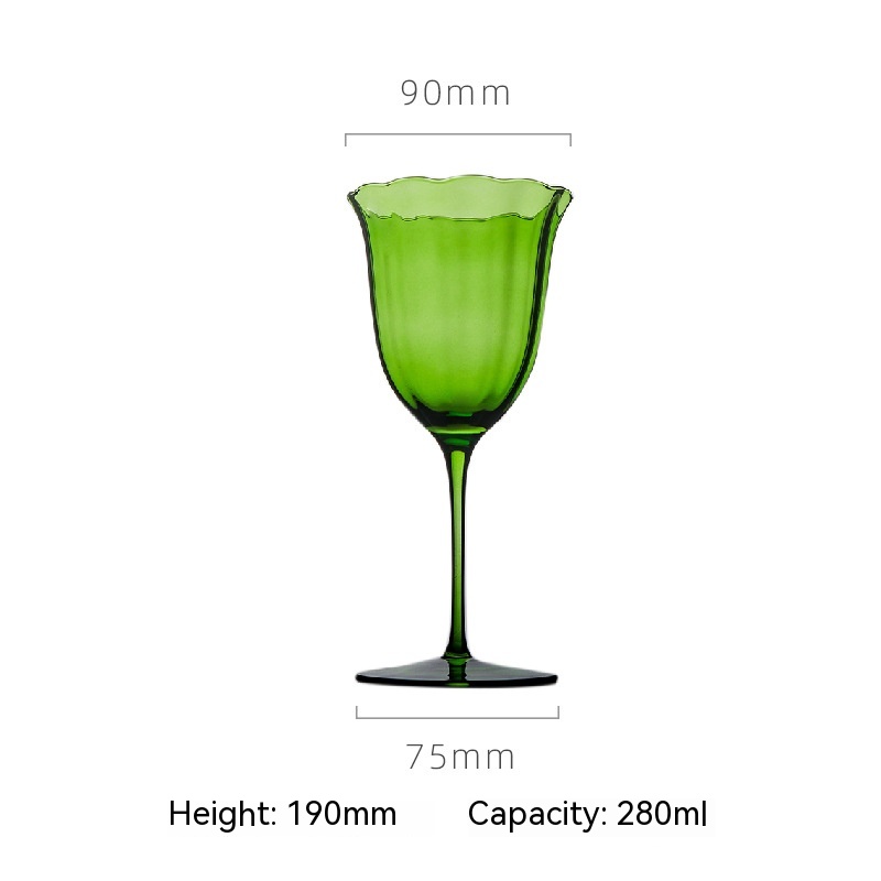 Green Style Red Wine Glass