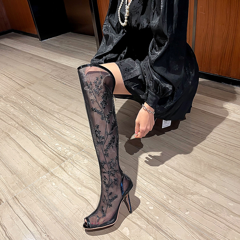 Over The Knee Plus Size Catwalk Fashion Women's Sandal Boots