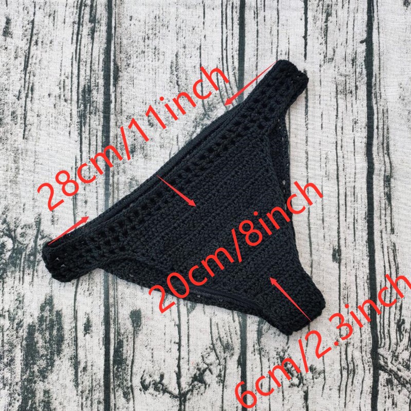 Handmade Crochet Bikini Sets Push-Up Pads Swimsuits - Image 7