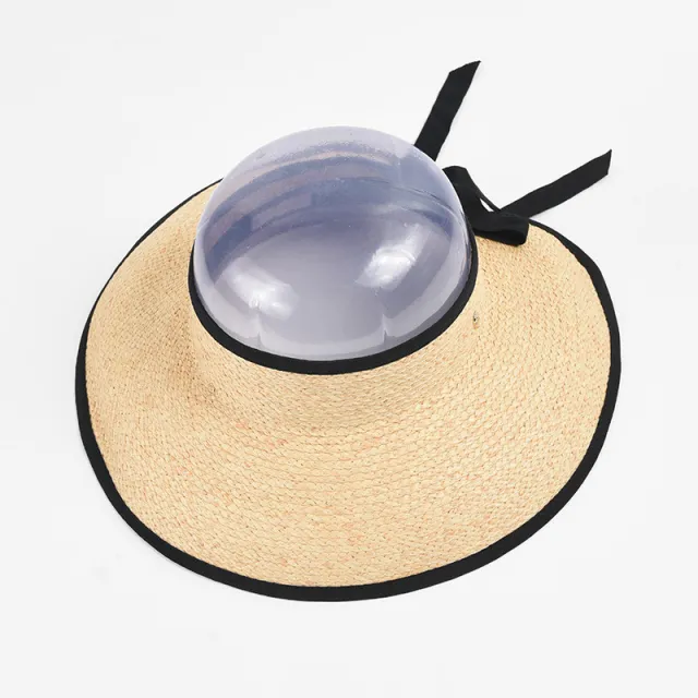 Women's Spring And Summer New Style Big Brim Empty Top Hat For Travel Black - Shop at LoveMi