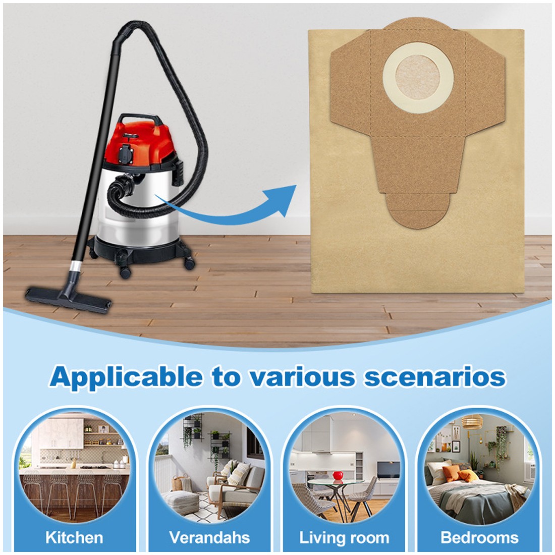 10pcs 20L Vacuum Cleaner Accessories Dust Bag Filter Garbage — image 2