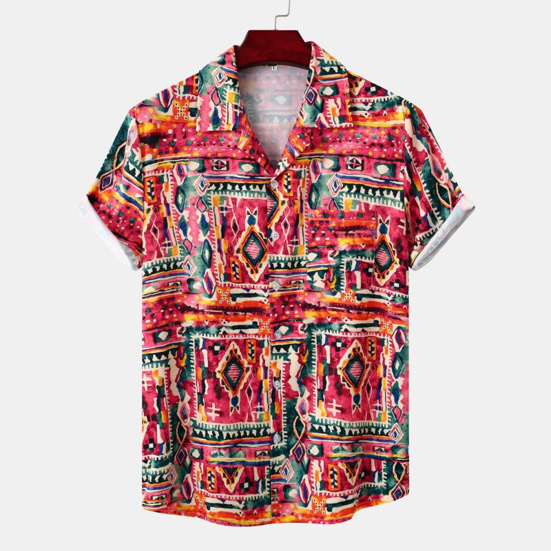 Title 1, Short sleeve coconut print loose thin shirt, pe...