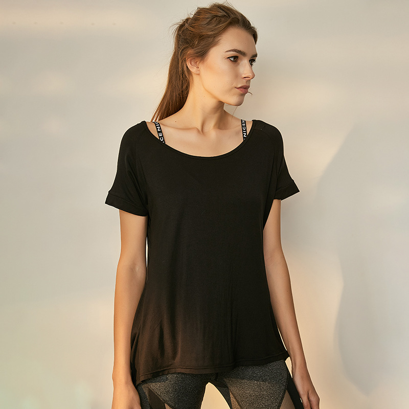 Short-sleeved Women's Summer Fitness Top And Quick-drying Vest