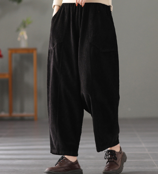 Title 4, Retro Corduroy Casual Harlan Trousers Female