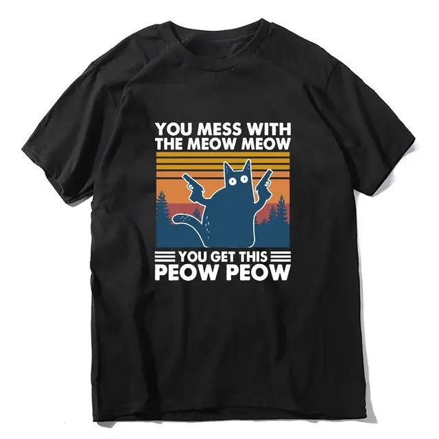 Short-sleeved Cat Paw Print T-shirt Bottoming