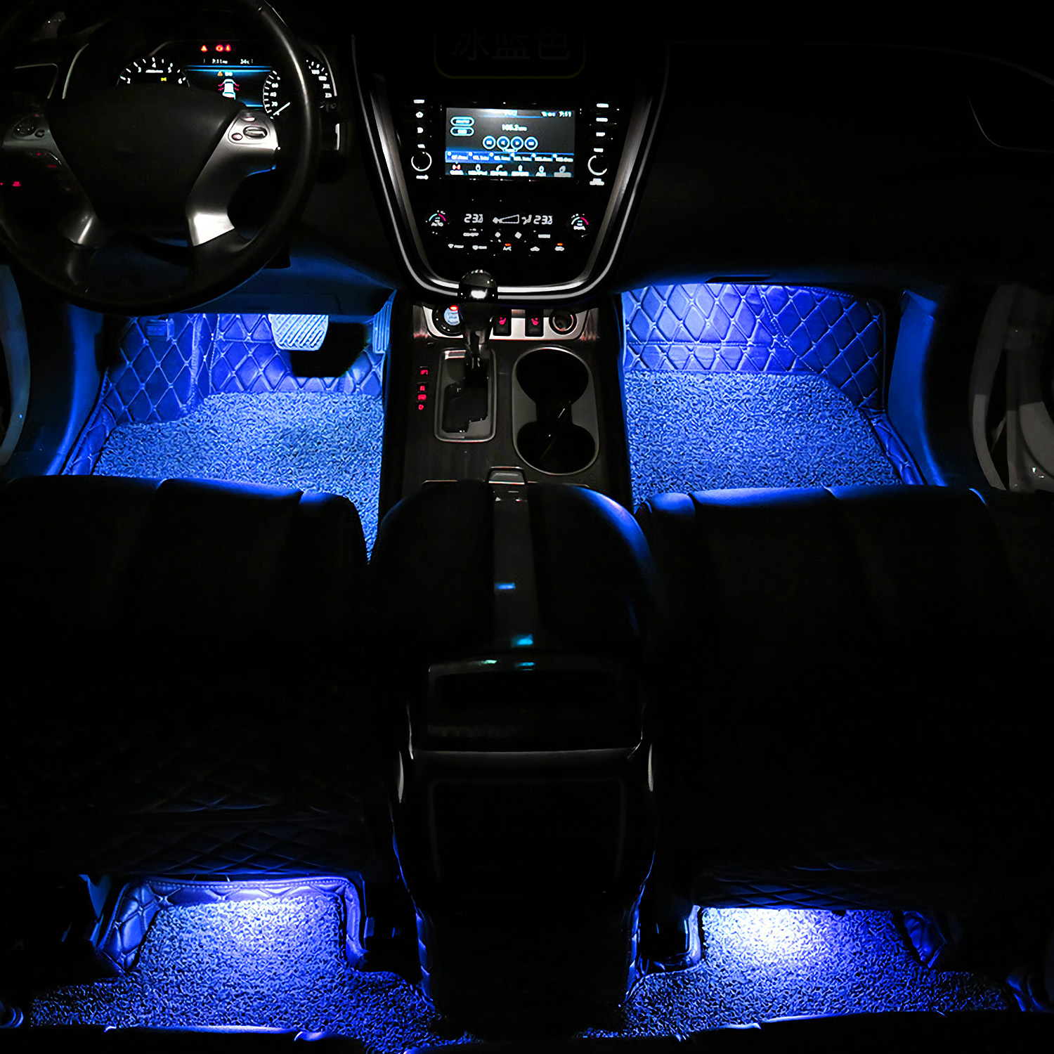 4Pcs Car Interior LED Atmosphere Light Car Charge Decorative Lamp DC 12V Blue Light — foto 5