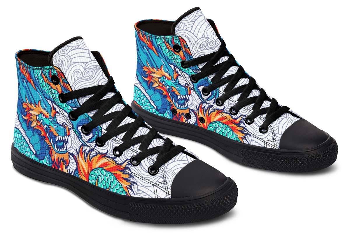 Printed Couple High-top Canvas Shoes