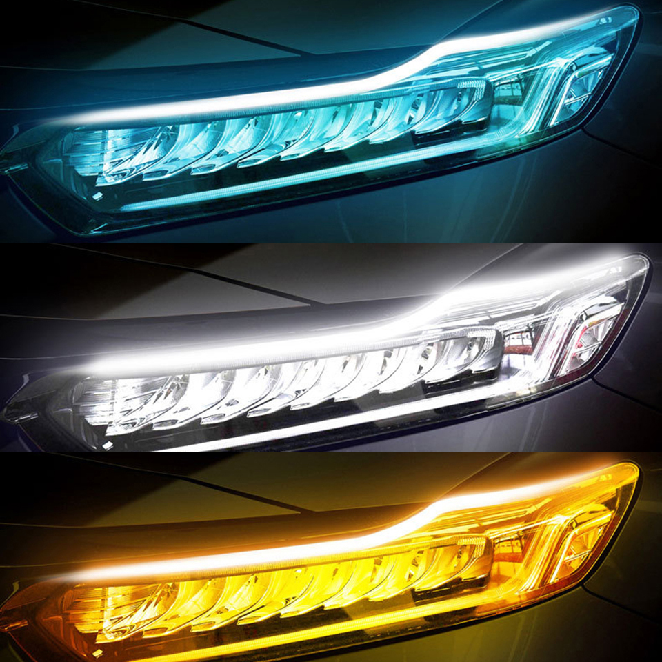 Ultra-thin Light Guide Strip Two-color LED Flowing Water Automobile