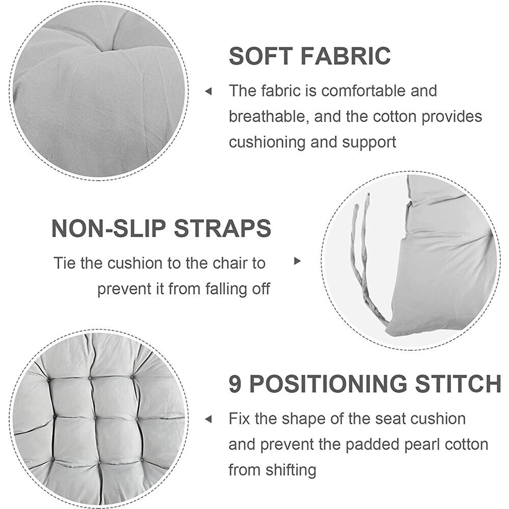 4 Pack Seat Pad Dining Room Garden Kitchen Chair Cushions Tie On Plain UK — image 2