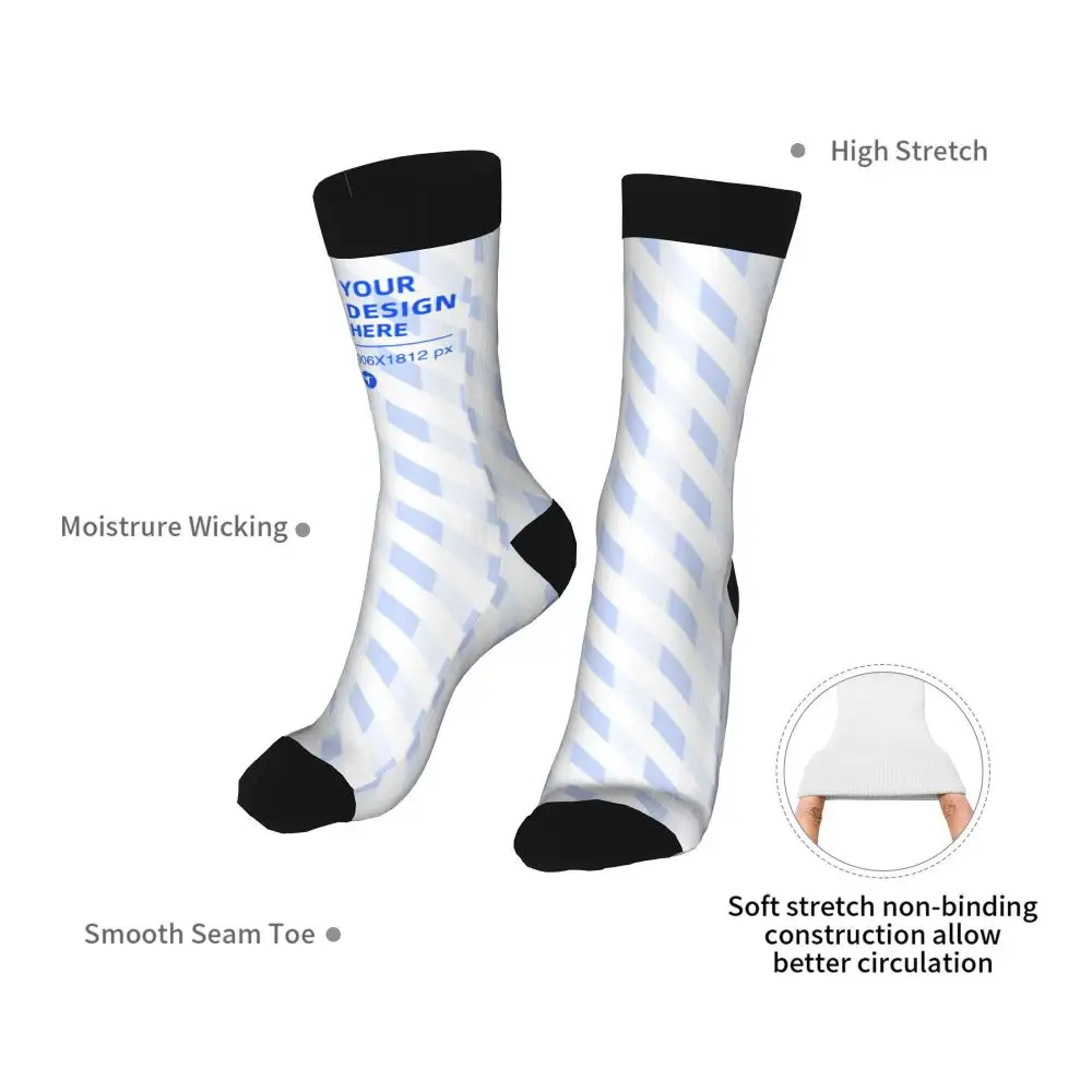16in Thick Contrast Color Mild Skin-friendly Socks