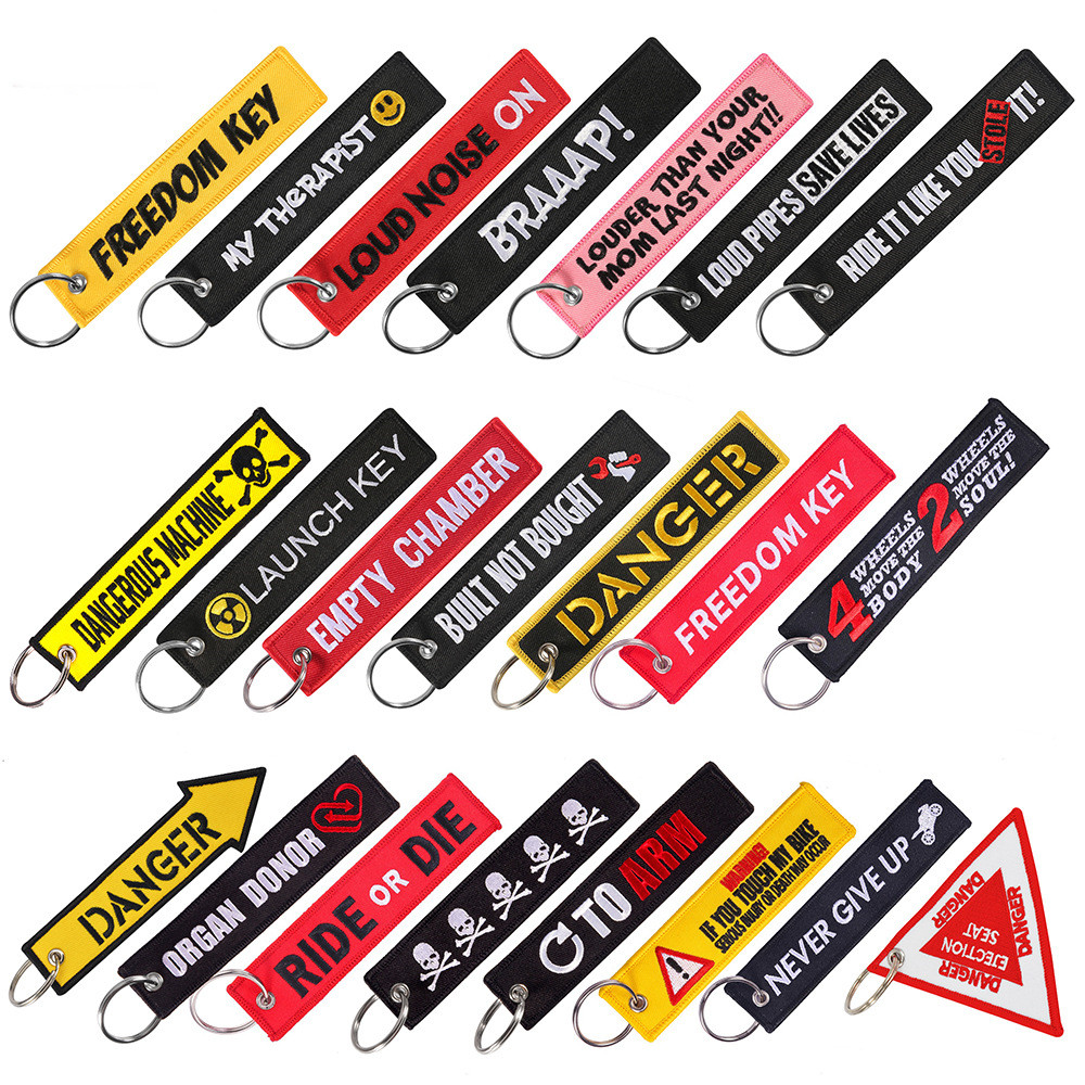 Motorcycle Accessories Personalized Key Chain Embroidery — image 1