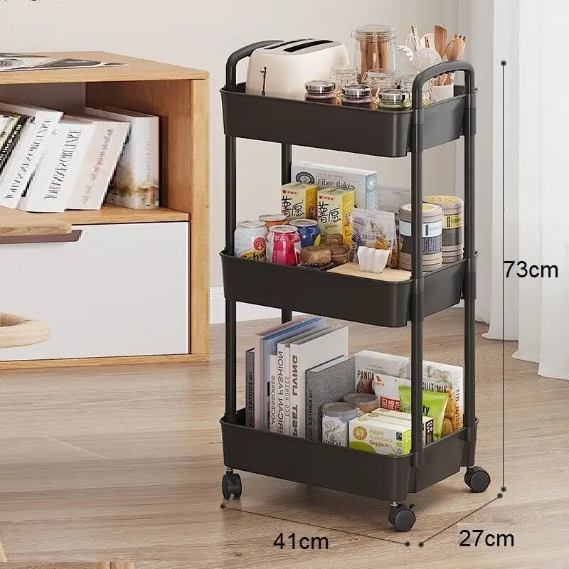 3 Tier Storage Trolley Cart On Wheels