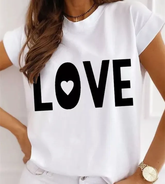 Valentine's Day Gift T Shirt Print Casual Whitesf17 - Shop at LoveMi