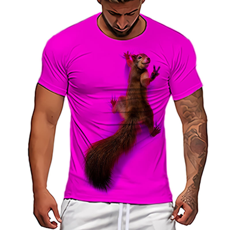 Title 7, Camiseta informal con estampado 3D de animales ...