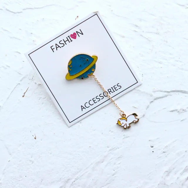 Planet Chain Decoration Brooch Female Cute Cartoon Student Bag Accessories Unicorn - Shop at LoveMi