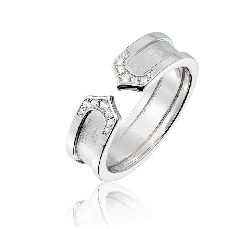 Couple Models Simple Letter C  Ring Men And Women Trendy