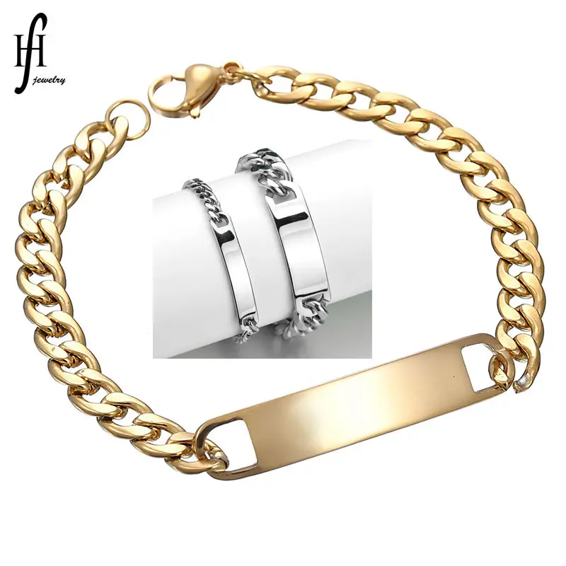 Stainless Steel Polished ID Bar Curb Chain