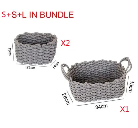 Nordic Wind Hand-woven Thick Cotton Rope Storage