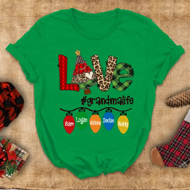 Love Grandma Life Christmas Shirt Green - Shop at LoveMi