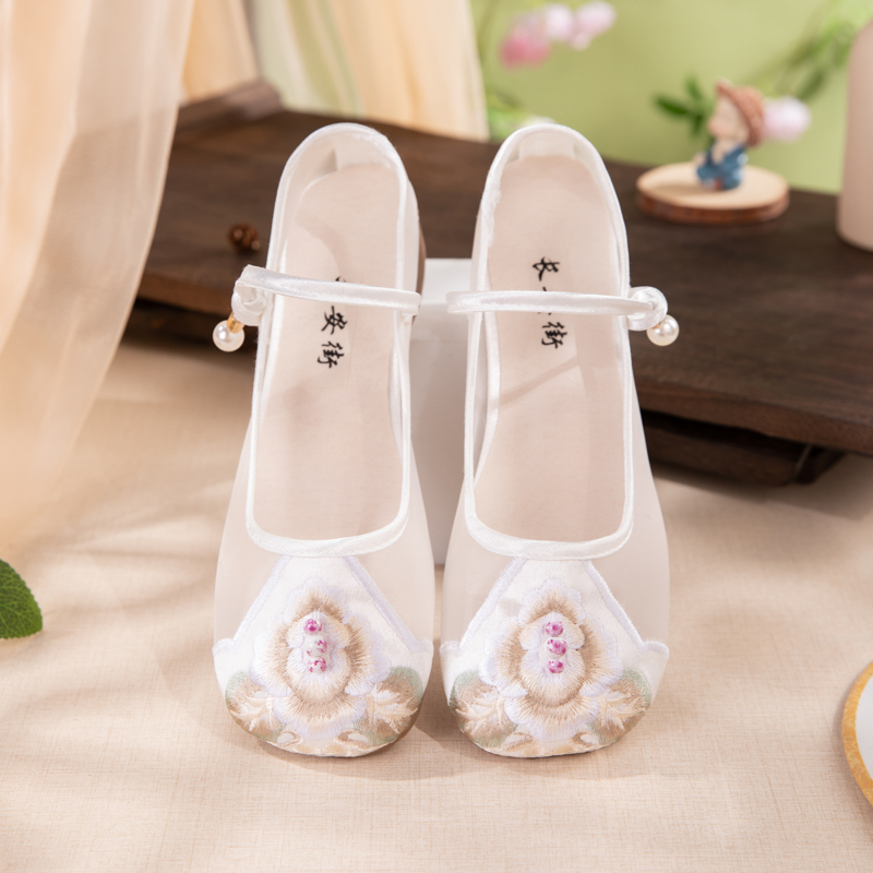 Embroidered Mesh Mary Jane Flats, picture 6 of 6