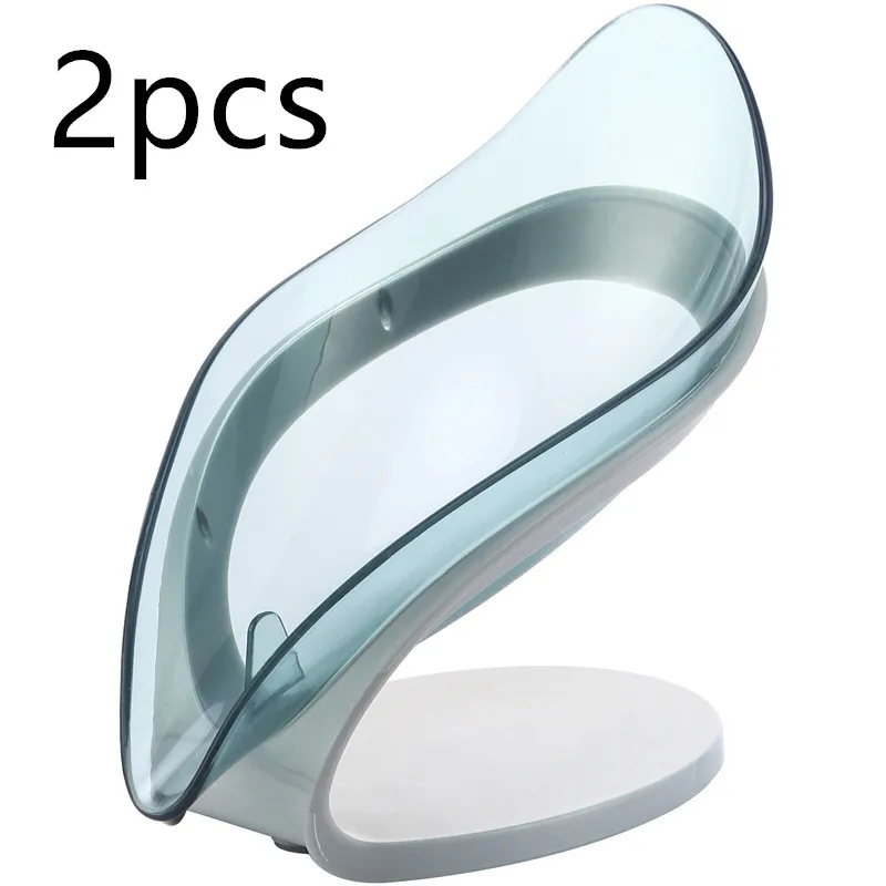 Bathroom Soap Holder Leaf Shape Soap Box Kitchen Dish Storage Box Non-slip Drain Soap Storage Case Container Bathroom Accessorie – image 10
