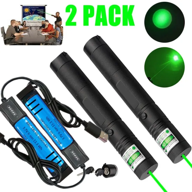 Green Laser Pointer Pen Light 9900Mile Strong Visible Beam Lazer AAA Torch 532nm USB Rechargeable Flashlight Green - Shop at LoveMi