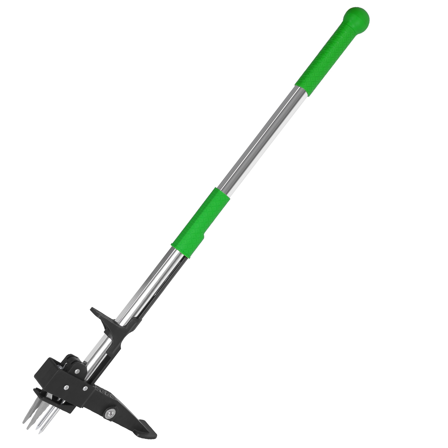 1Pc Aluminum Weed Puller Stand Up Weeder Without Bending Kneeling Manual Weed Remover Tool With 4 Claws For Lawn Yard Garden Patio