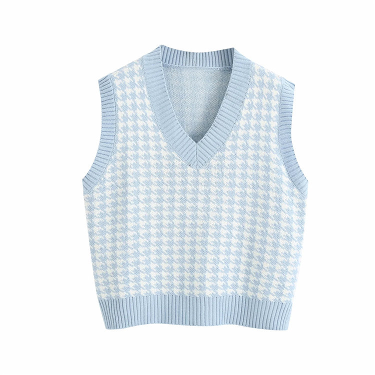 Title 4, Houndstooth knitted vest vest