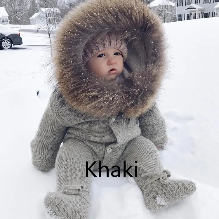 European And American Stitching Hooded Single-breasted Baby Jacket
