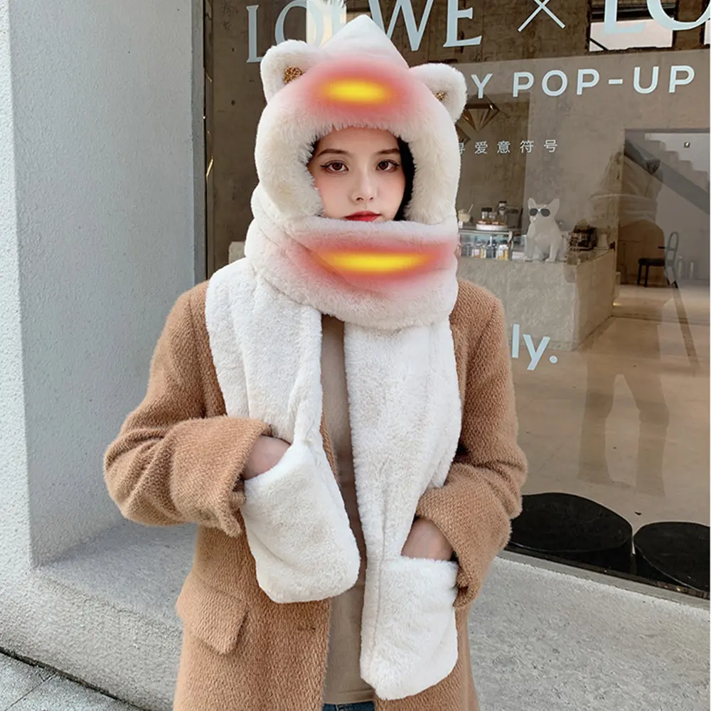 USB Heating Keep Warm and Emit Heat Hat