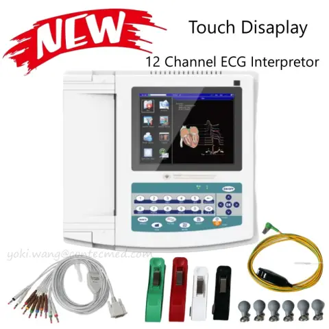 Digital 12 Channel 12 Lead Electrocardiograph Touch ECG EKG