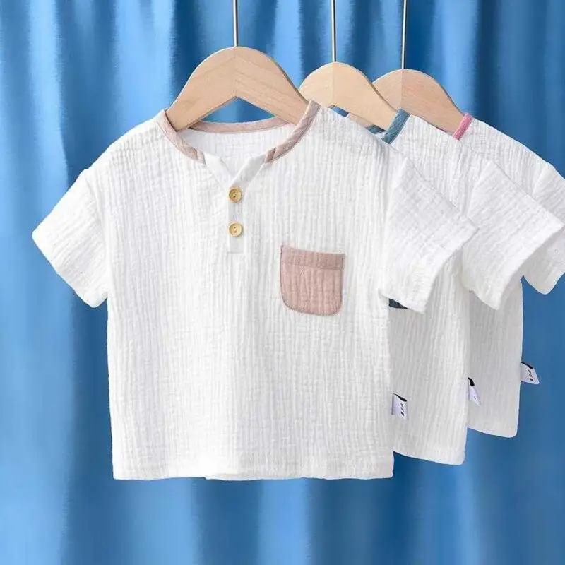 Children's Breathable Half Sleeve Cotton And Linen