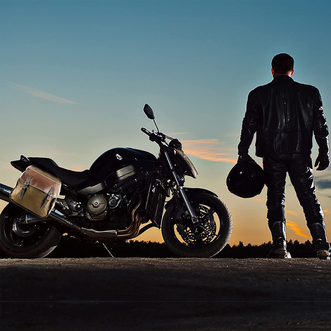 Motorcycle Saddle Bags Throw Over Panniers Travel Expandable Saddlebag UK