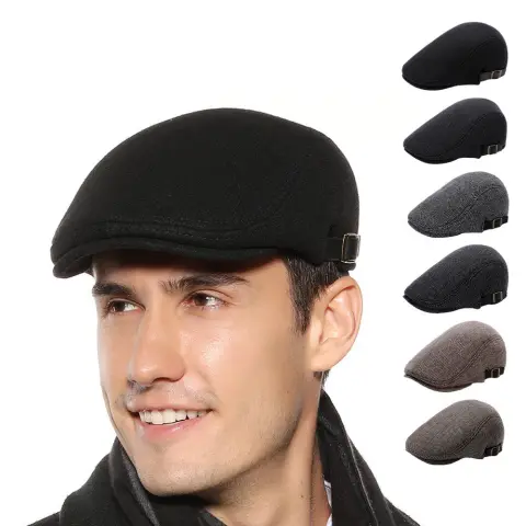 Outdoor Autumn and Winter Woolen Hat Men's Beret
